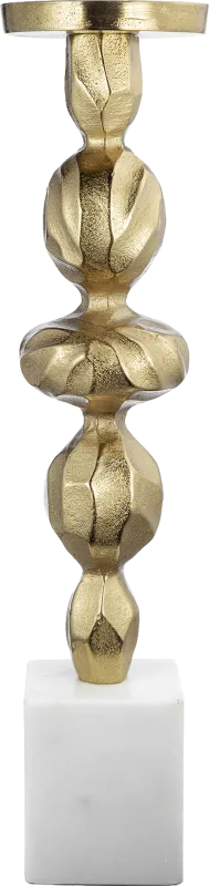 Coalinga III Gold Candle Holder