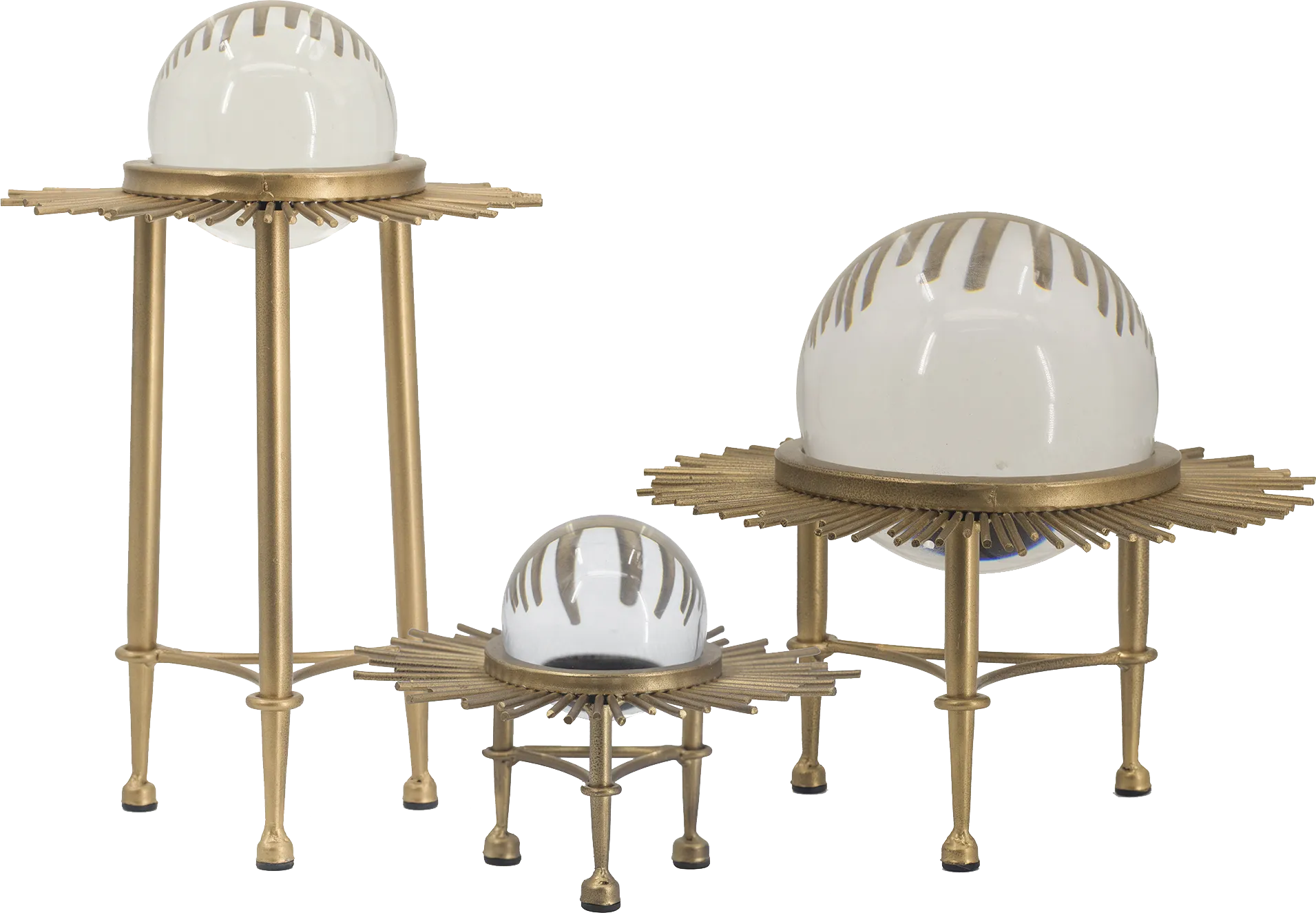 Bohna Gold Crystal Ball, Set of 3