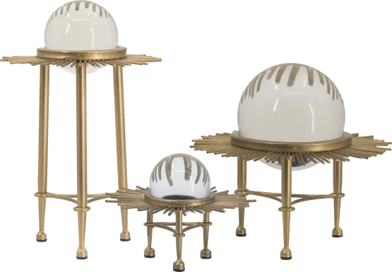 Bohna Gold Crystal Ball, Set of 3