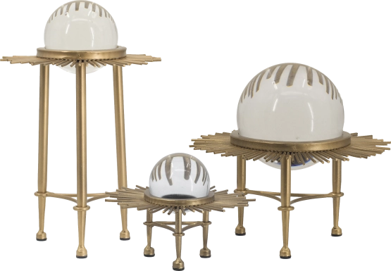 Bohna Gold Crystal Ball, Set of 3