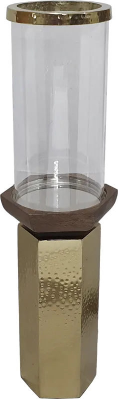 Cachuma I Gold Candle Holder