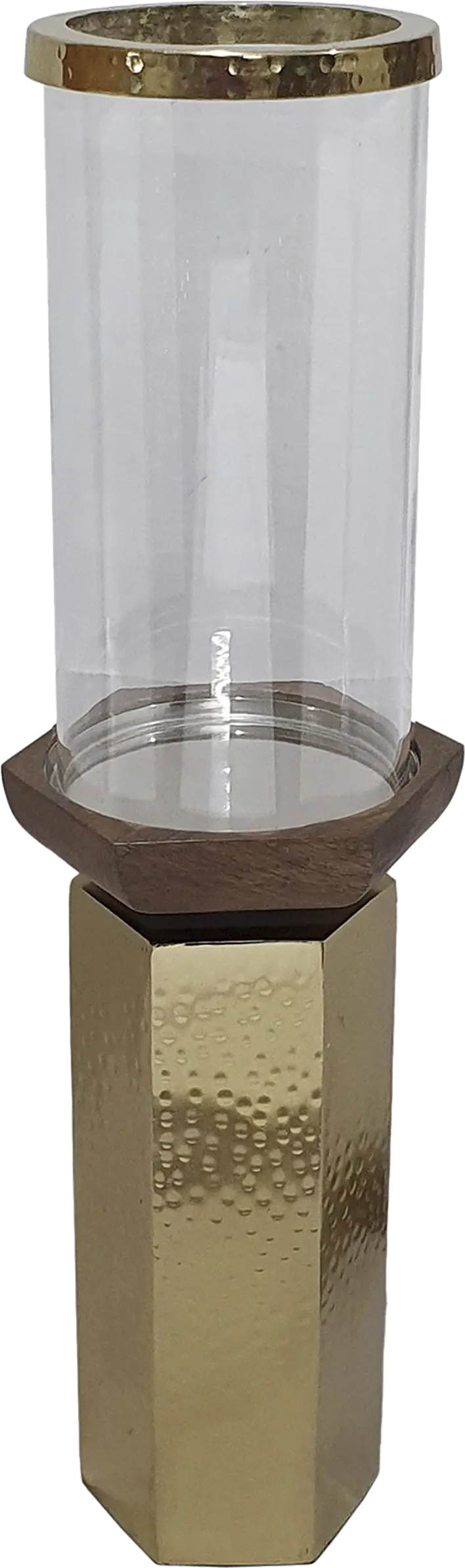 Cachuma I Gold Candle Holder