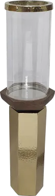 Cachuma II Gold Candle Holder