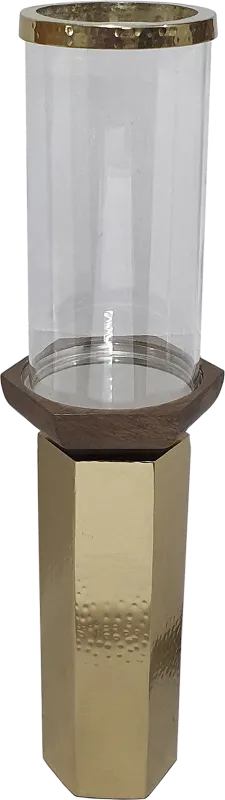 Cachuma II Gold Candle Holder