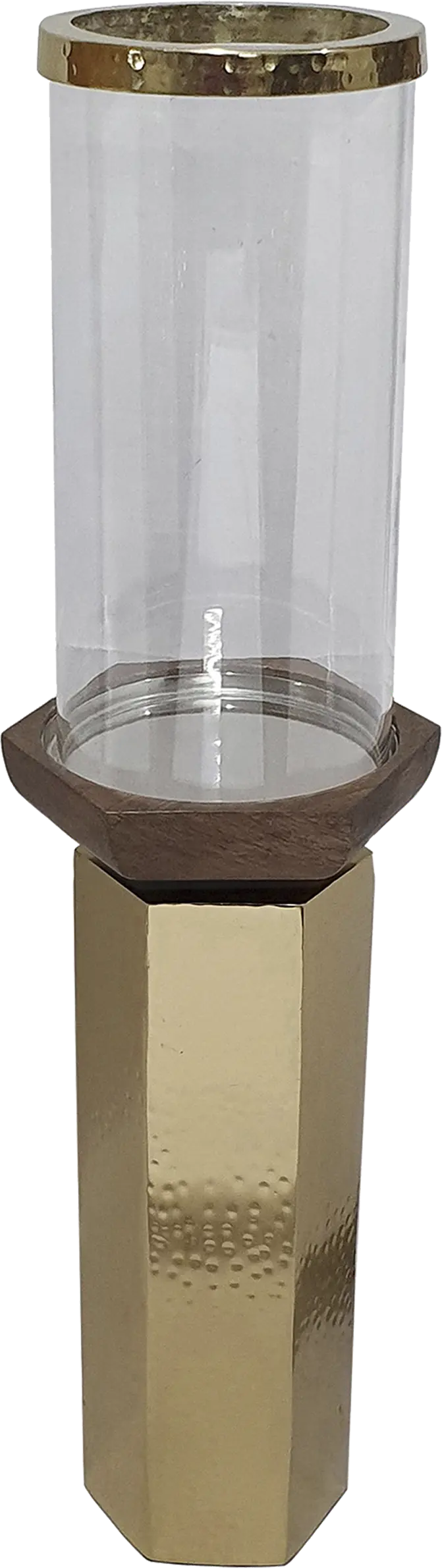 Cachuma II Gold Candle Holder