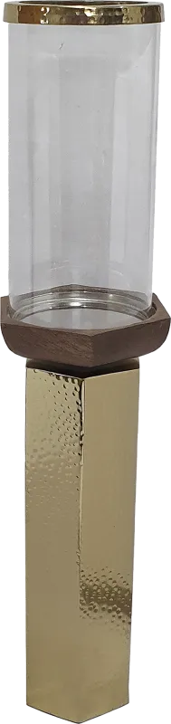 Cachuma III Gold Candle Holder