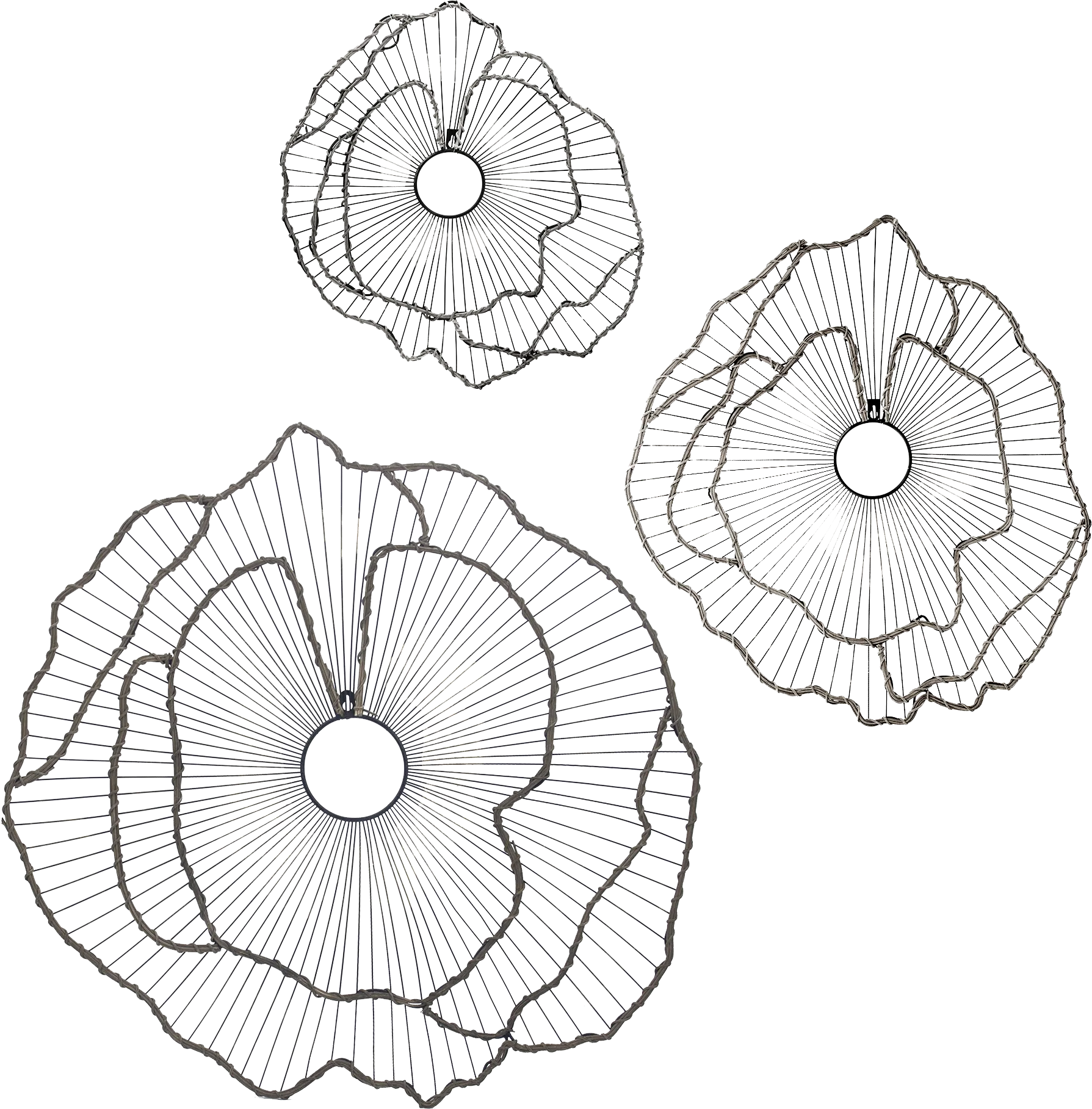 Ellsberg Gold Wall Art, Set of 3