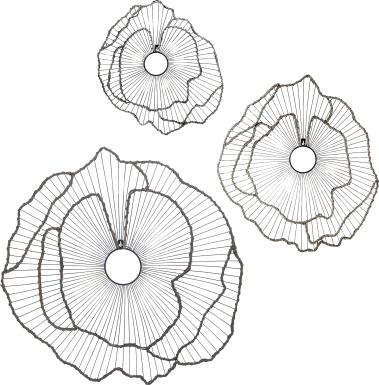 Ellsberg Gold Wall Art, Set of 3