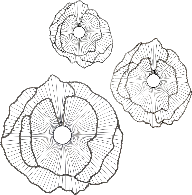 Ellsberg Gold Wall Art, Set of 3