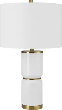 Valesca Circle White Lamp