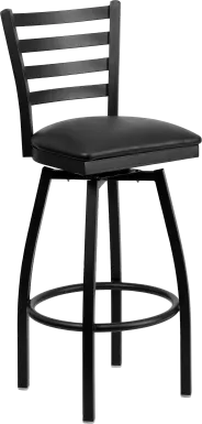 Verdon Black Swivel Barstool