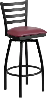 Verdon Burgundy Swivel Barstool