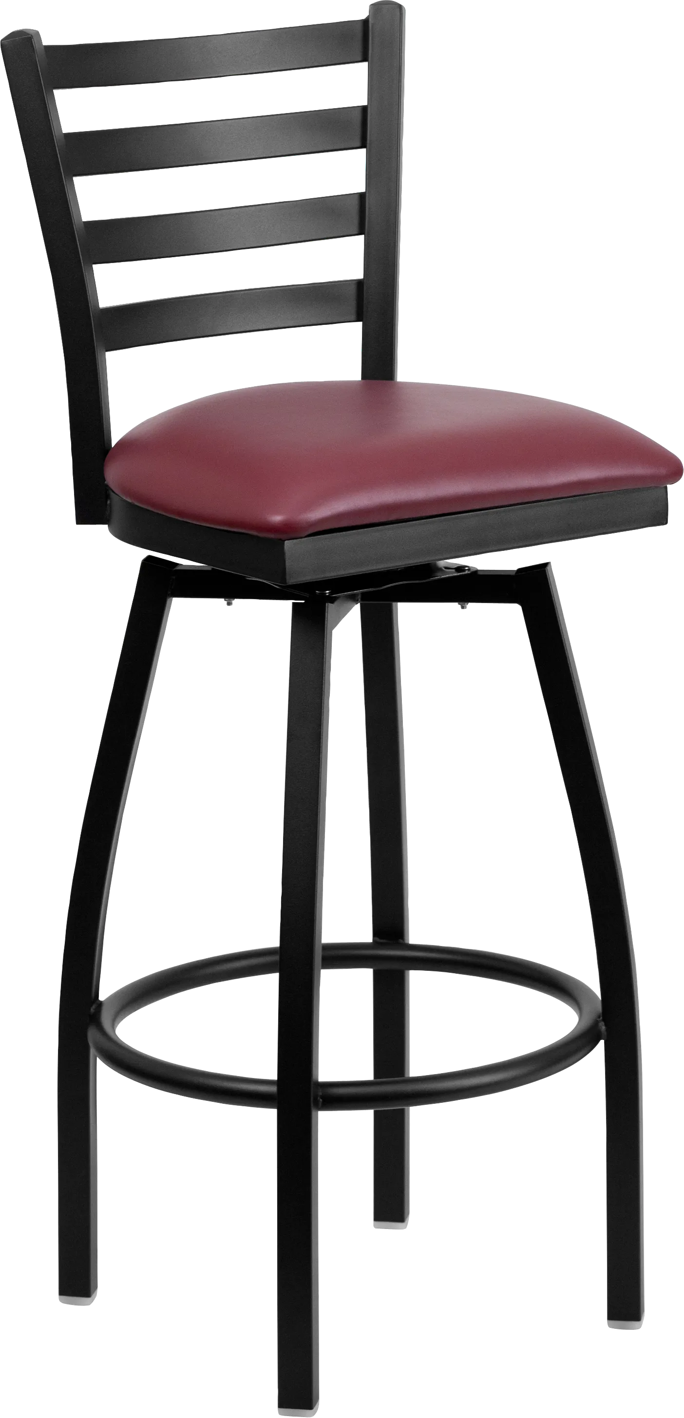 Verdon Burgundy Swivel Barstool - Image 1
