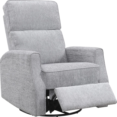 Callvert Gray Swivel Glider Recliner
