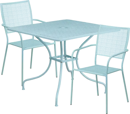 Sunrise Garden Blue 3 Pc 35.5 in. Square Patio Set