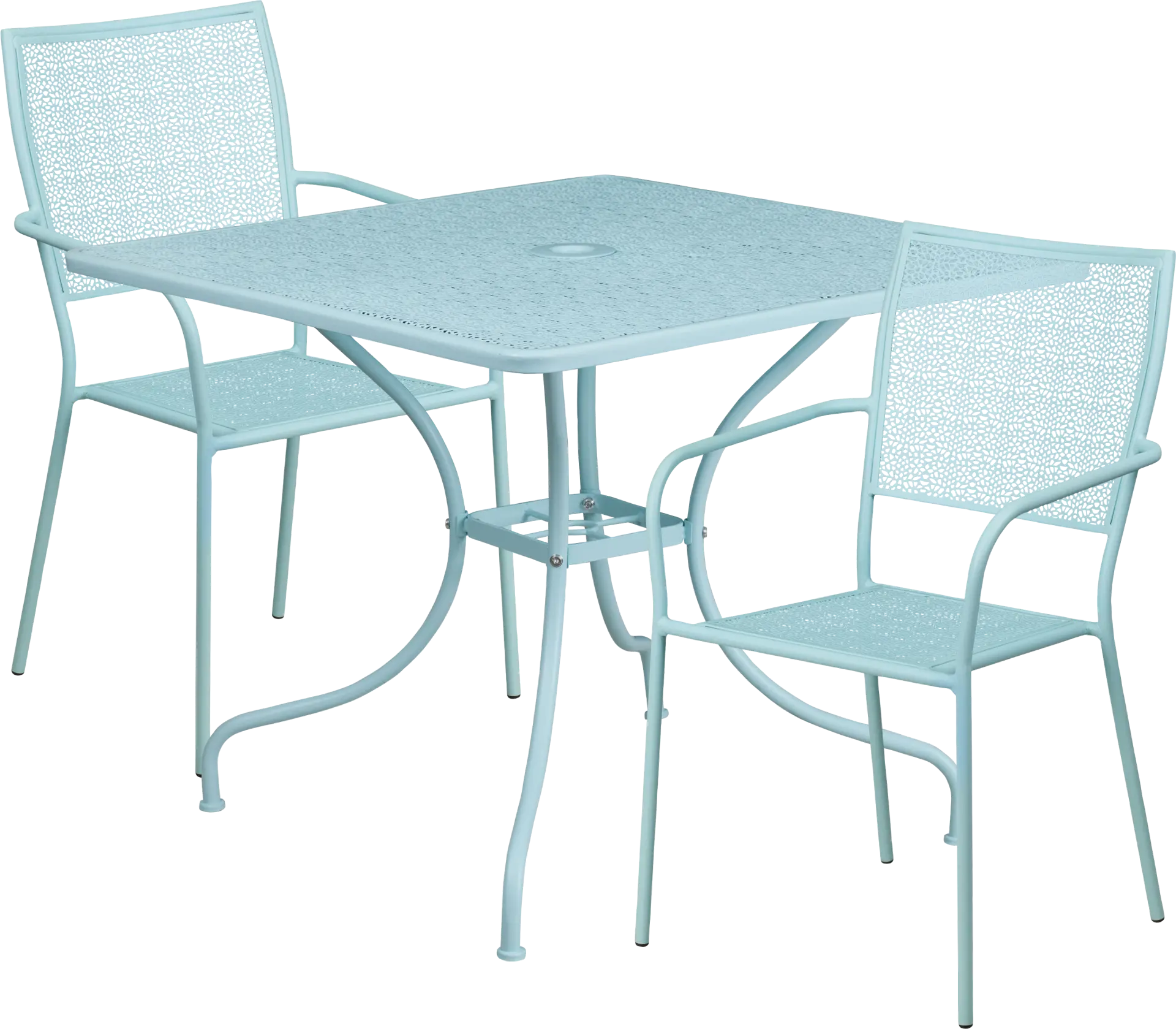 Sunrise Garden Blue 3 Pc 35.5 in. Square Patio Set