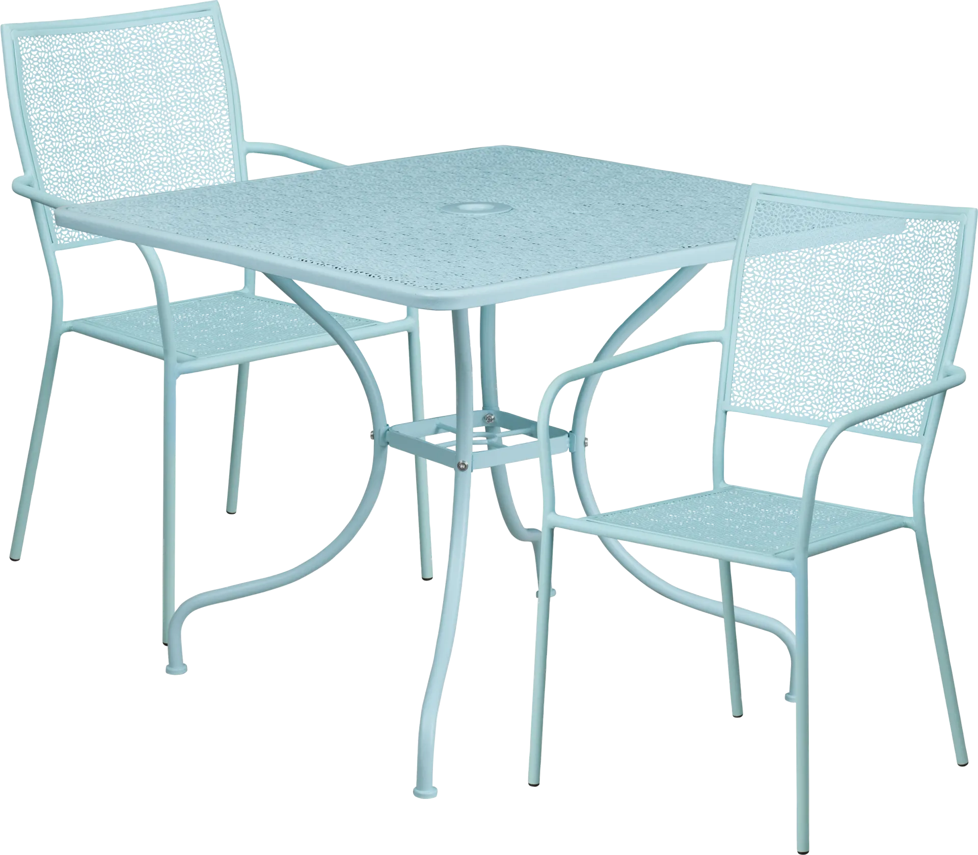 Sunrise Garden Blue 3 Pc 35.5 in. Square Patio Set - Image 1