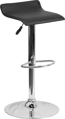 Salix Black Adjustable Swivel Barstool