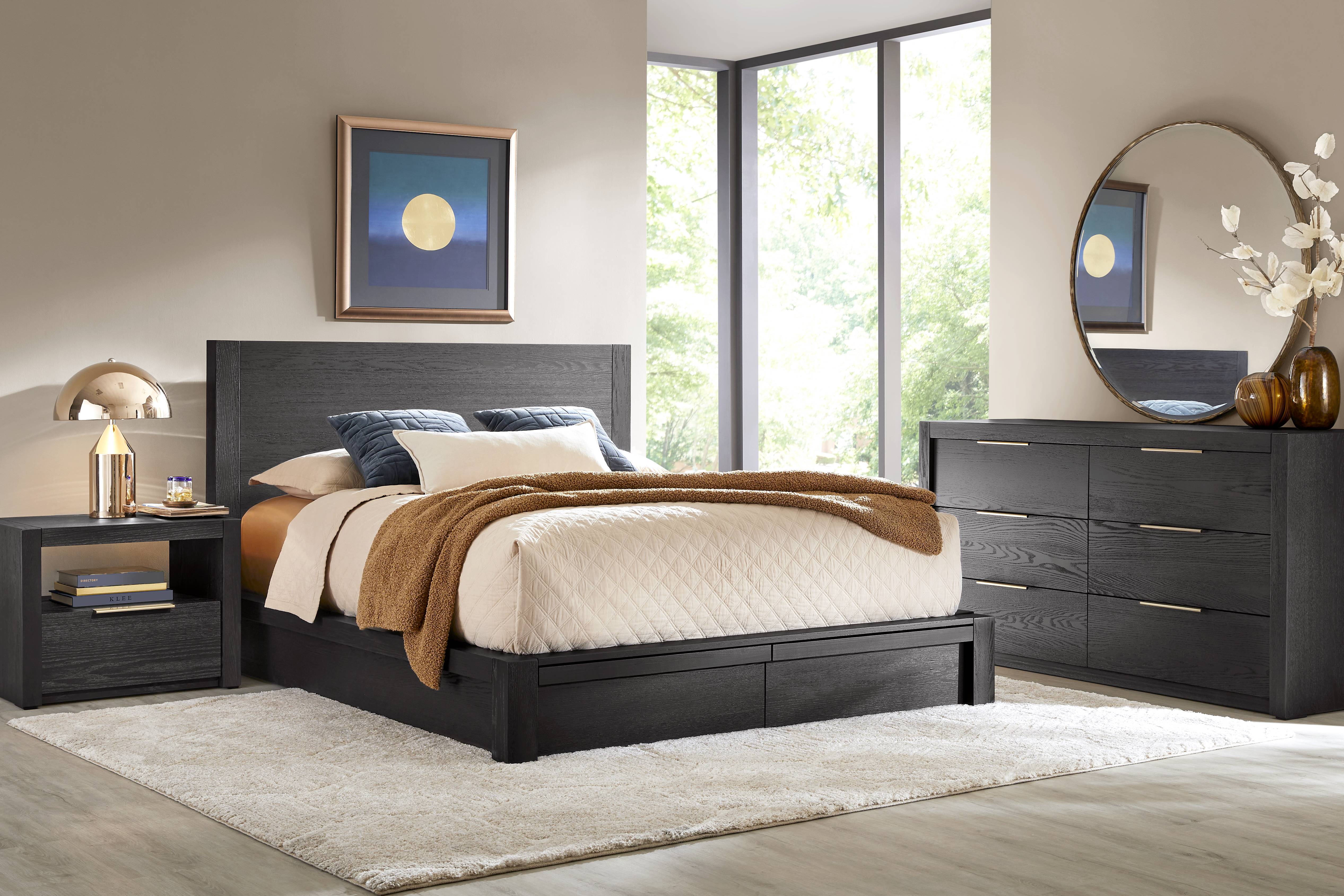 Easton Park Black 3 Pc Queen Storage Bed