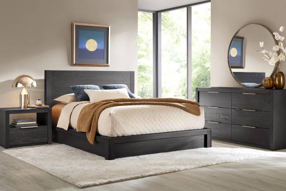 Easton Park Black 3 Pc Queen Panel Bed