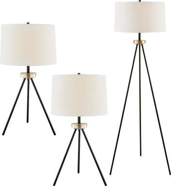 Emmons Way Bronze Table Lamps, Set of 3