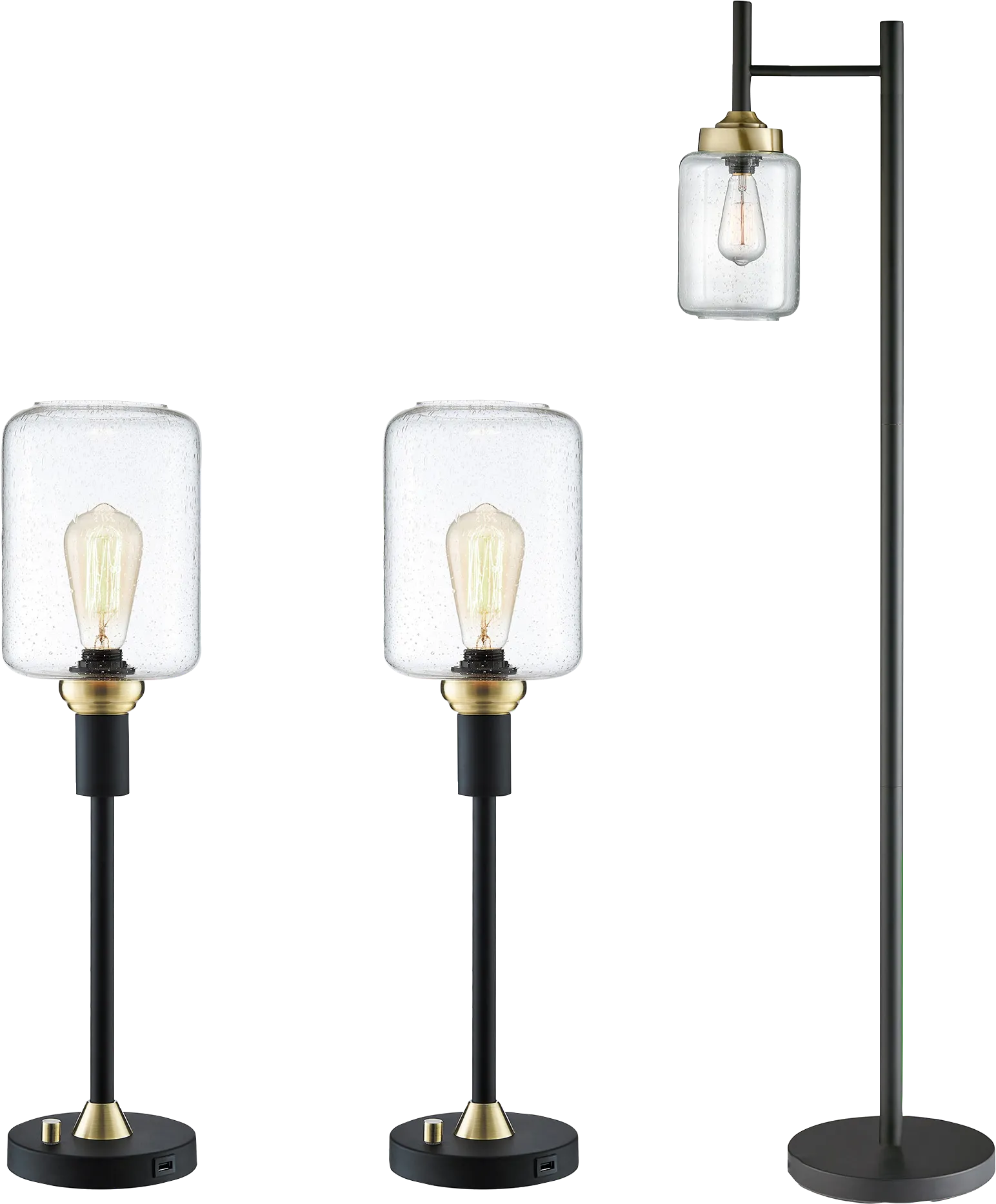 Jones Nest Black Lamp, Set of 3 - Image 1
