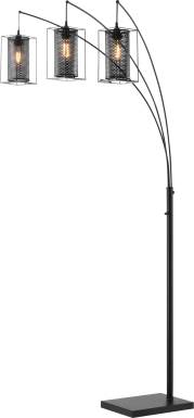 Zimke Cove Black 3-Arc Floor Lamp