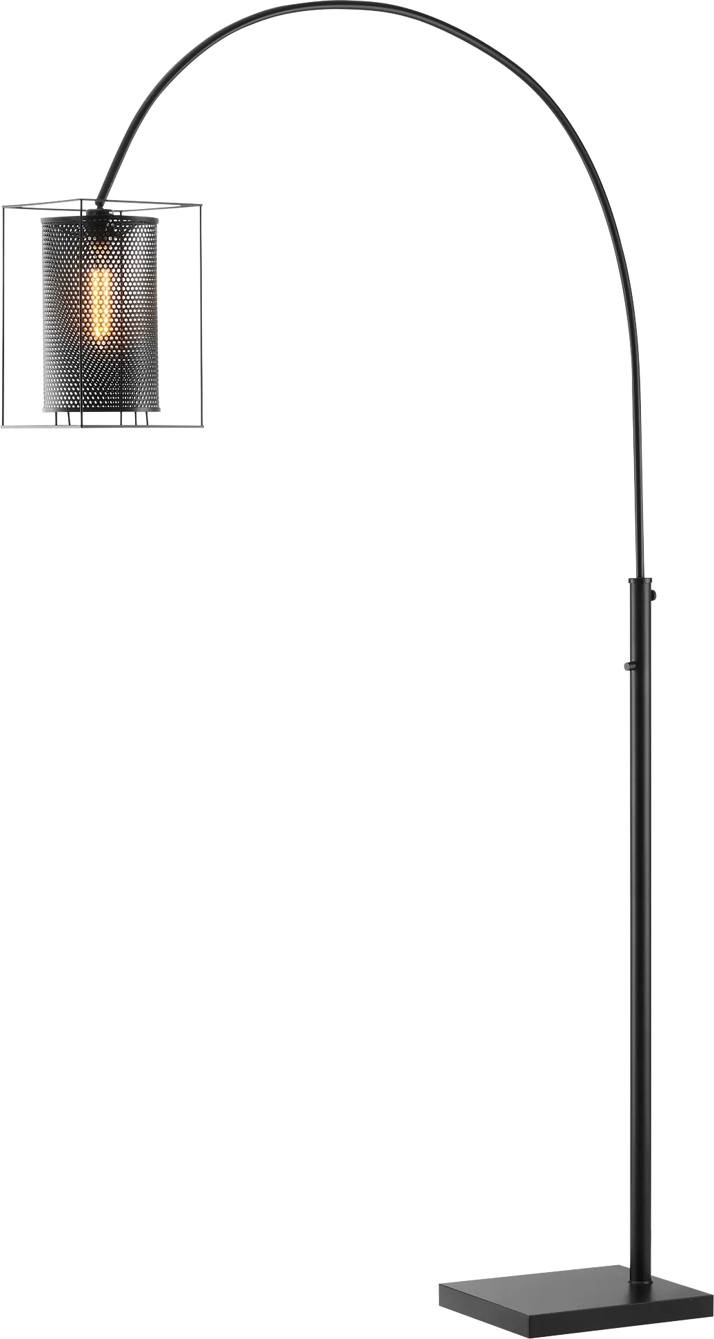 Zimke Cove Black Arc Floor Lamp