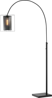 Zimke Cove Black Arc Floor Lamp