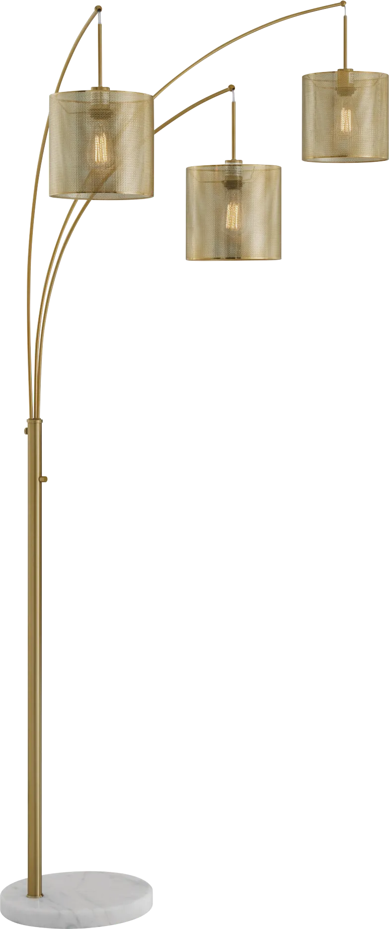 Wilana Shade Brass Floor Lamp - Image 1