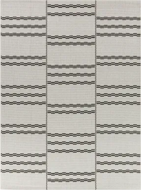 Midnight Mist White 5'3 x 7' Indoor/Outdoor Rug