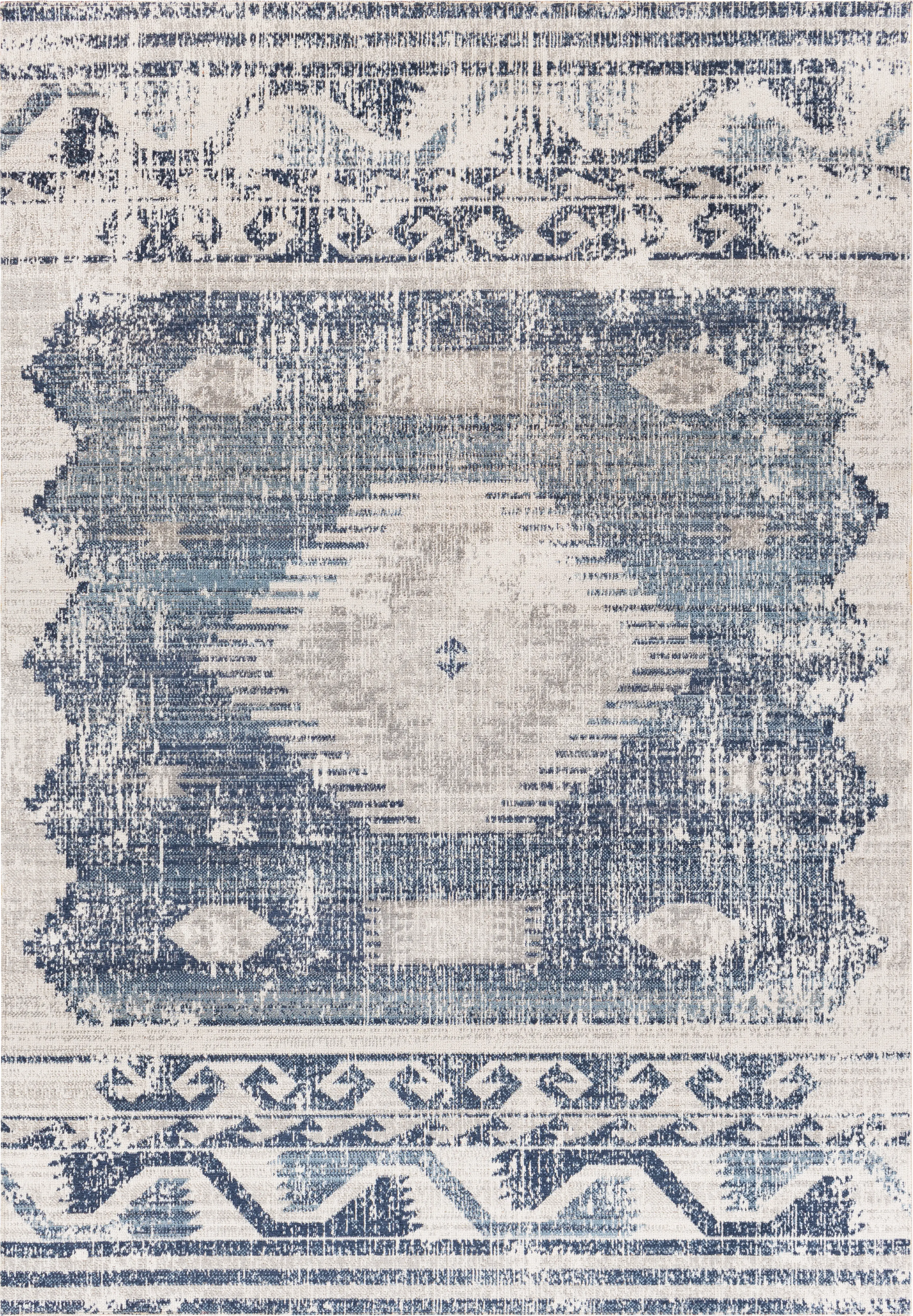 Matagorda Denim 6'7 x 9' Indoor Outdoor Rug - Thumbnail - Image 1