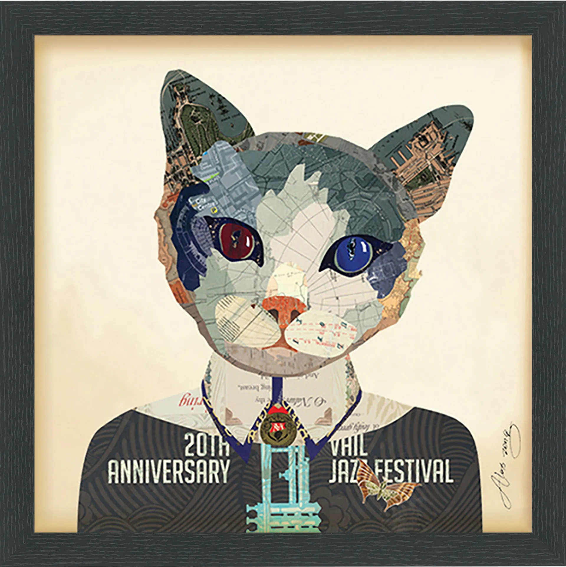 Kids Worldwide Kitty Cream Wall Art - Image 1