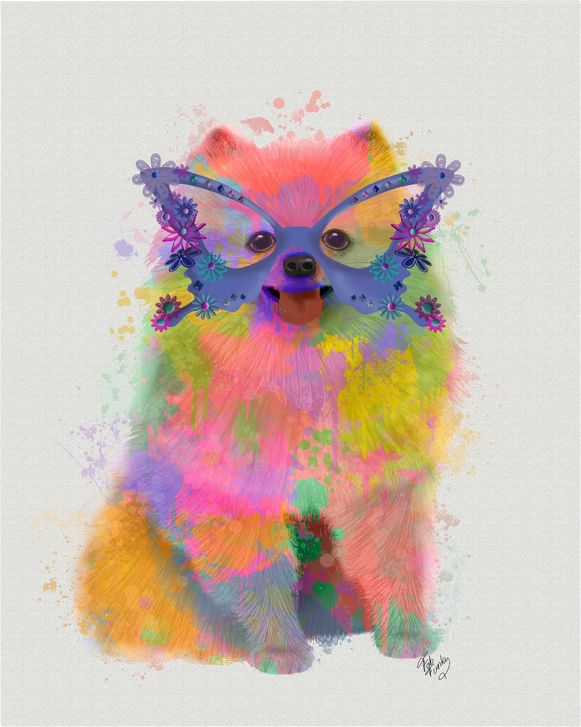 Kids Rainbow Ava Pink Artwork - Image 1