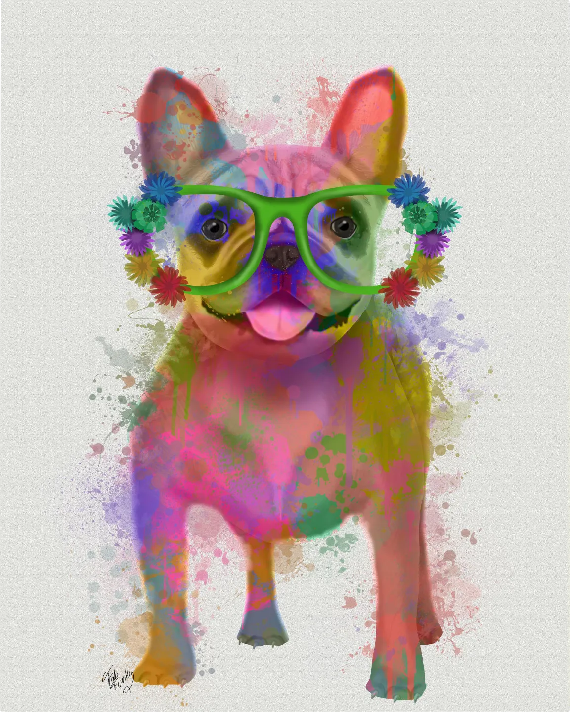 Kids Rainbow Aurora Pink Artwork - Image 1