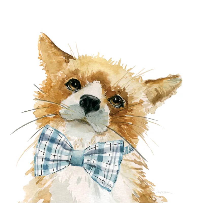 Kids Neat Fox Beige Artwork