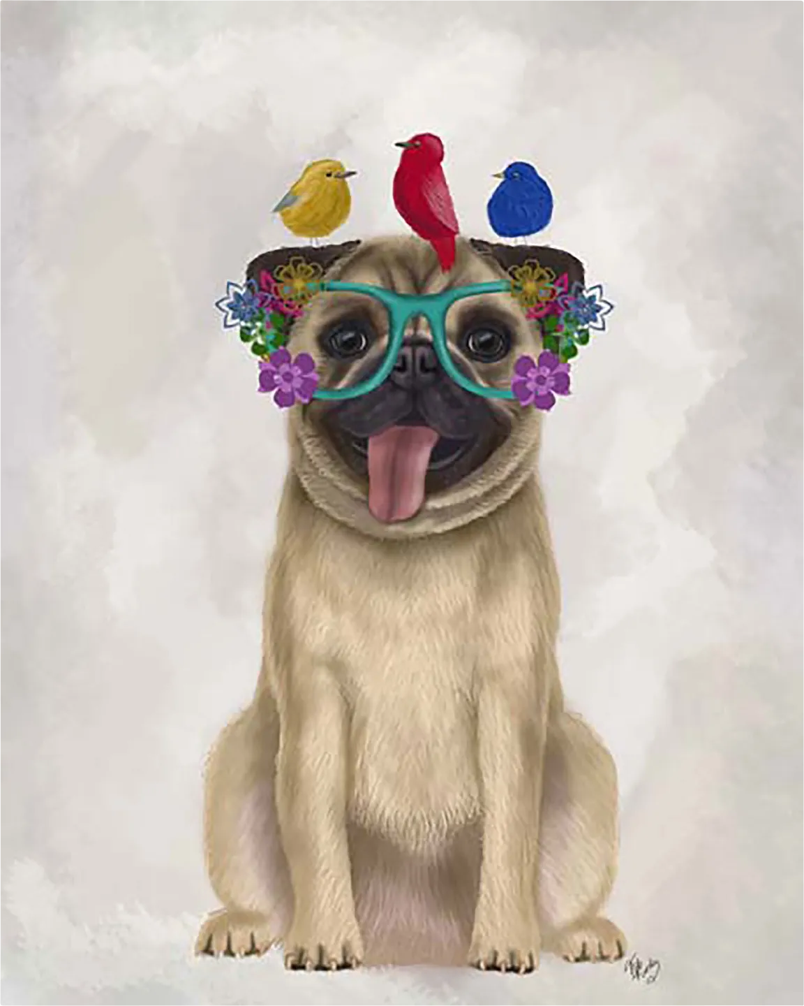 Kids Frenchie Friends Brown Artwork - Thumbnail - Image 1