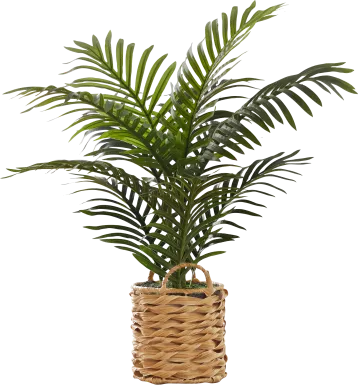 Bromeliad Green Artificial Palm Plant