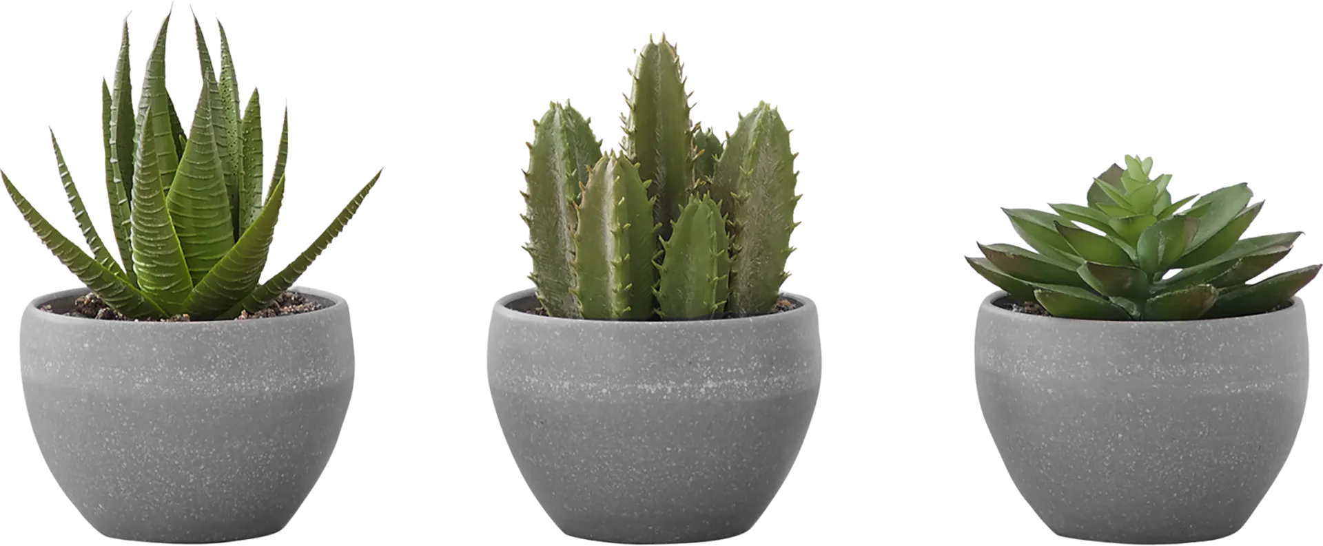 Mitscher Green Artificial Succulent Plant, Set of 3 - Image 1