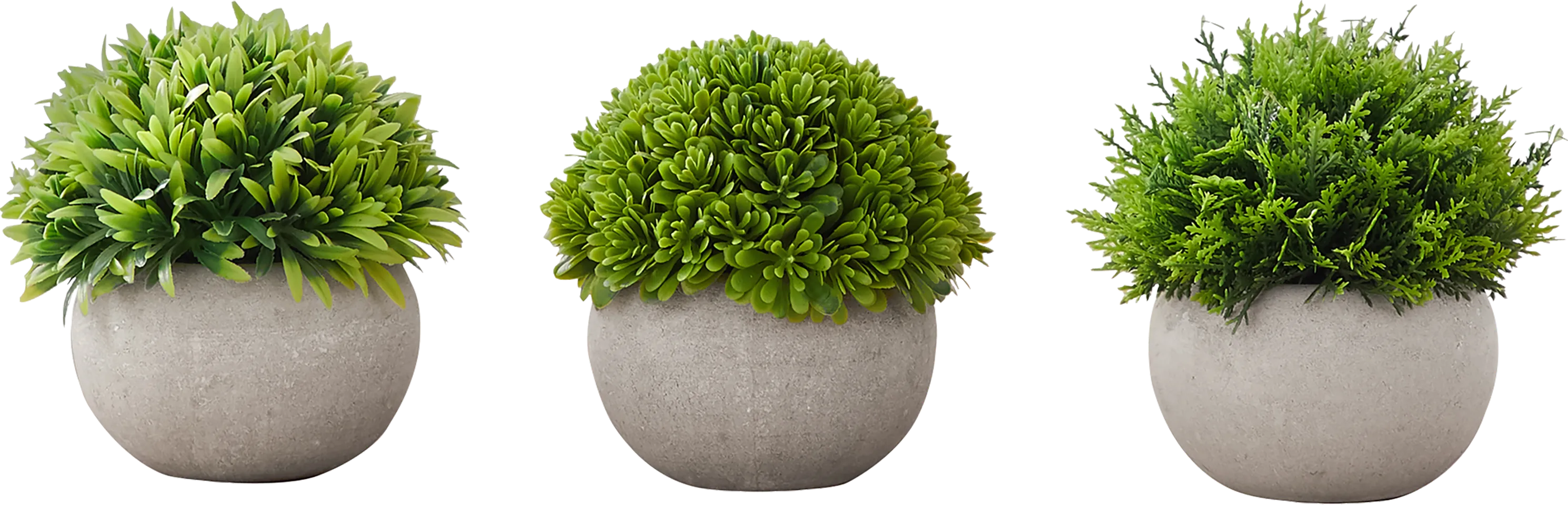 Phister Green Artificial Succulent Plant, Set of 3