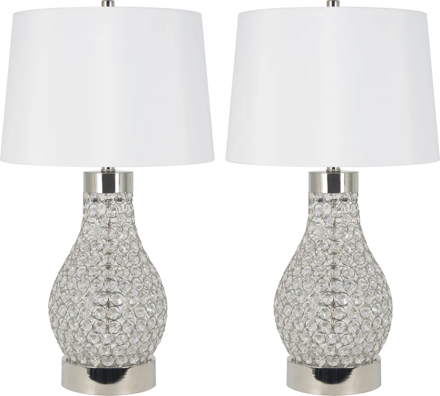 Mohr Home Clear Table Lamps, Set of 2
