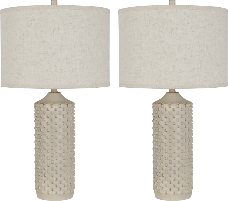 Bimini Sea Cream Lamp, Set of 2