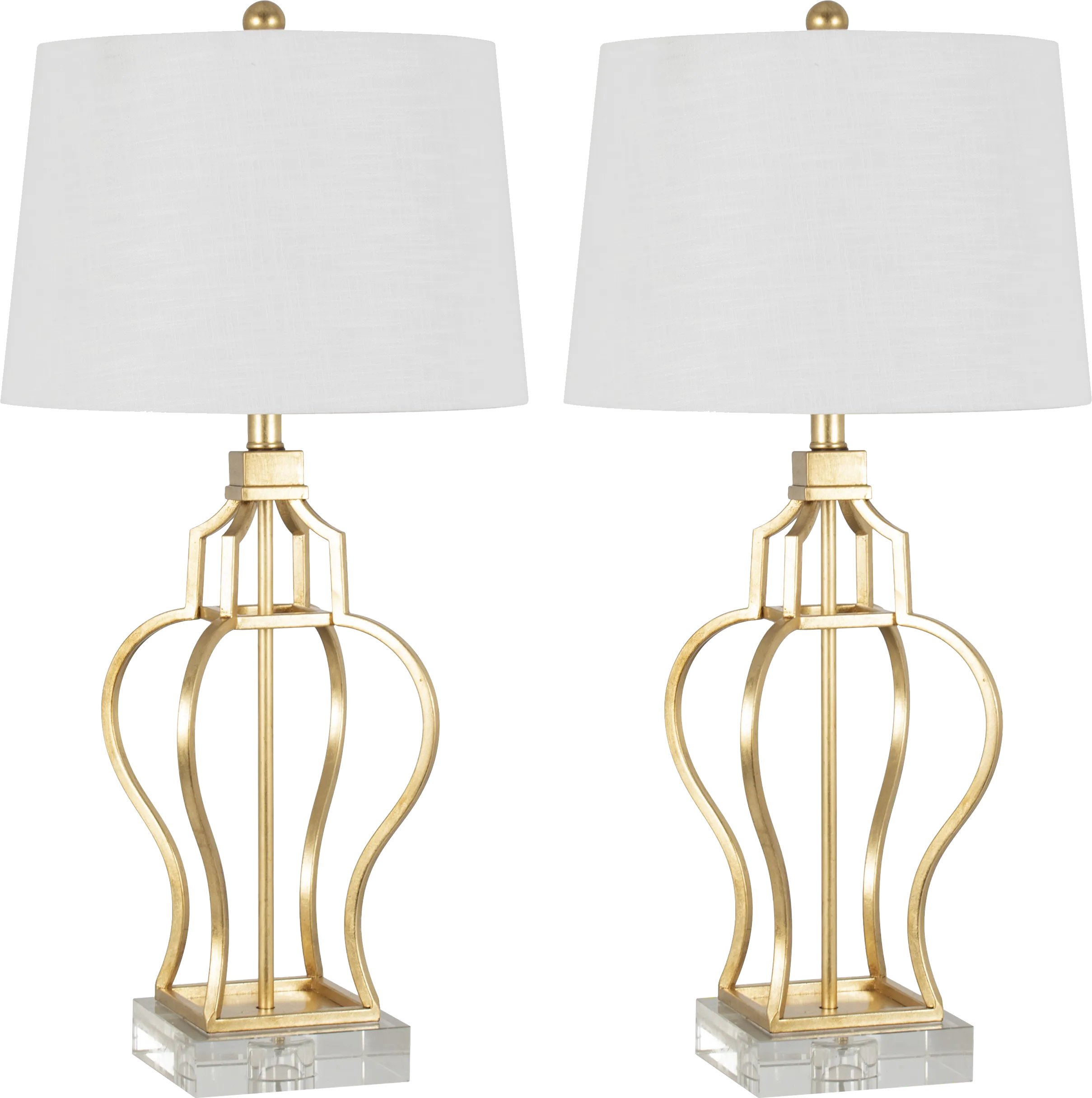 Argyle Boulevard Gold Table Lamps, Set of 2