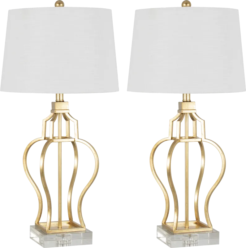 Argyle Boulevard Gold Table Lamps, Set of 2