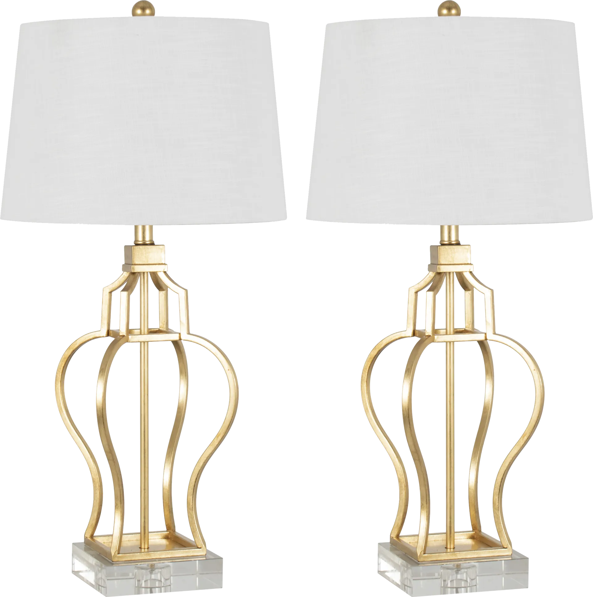 Argyle Boulevard Gold Table Lamps, Set of 2 - Image 1