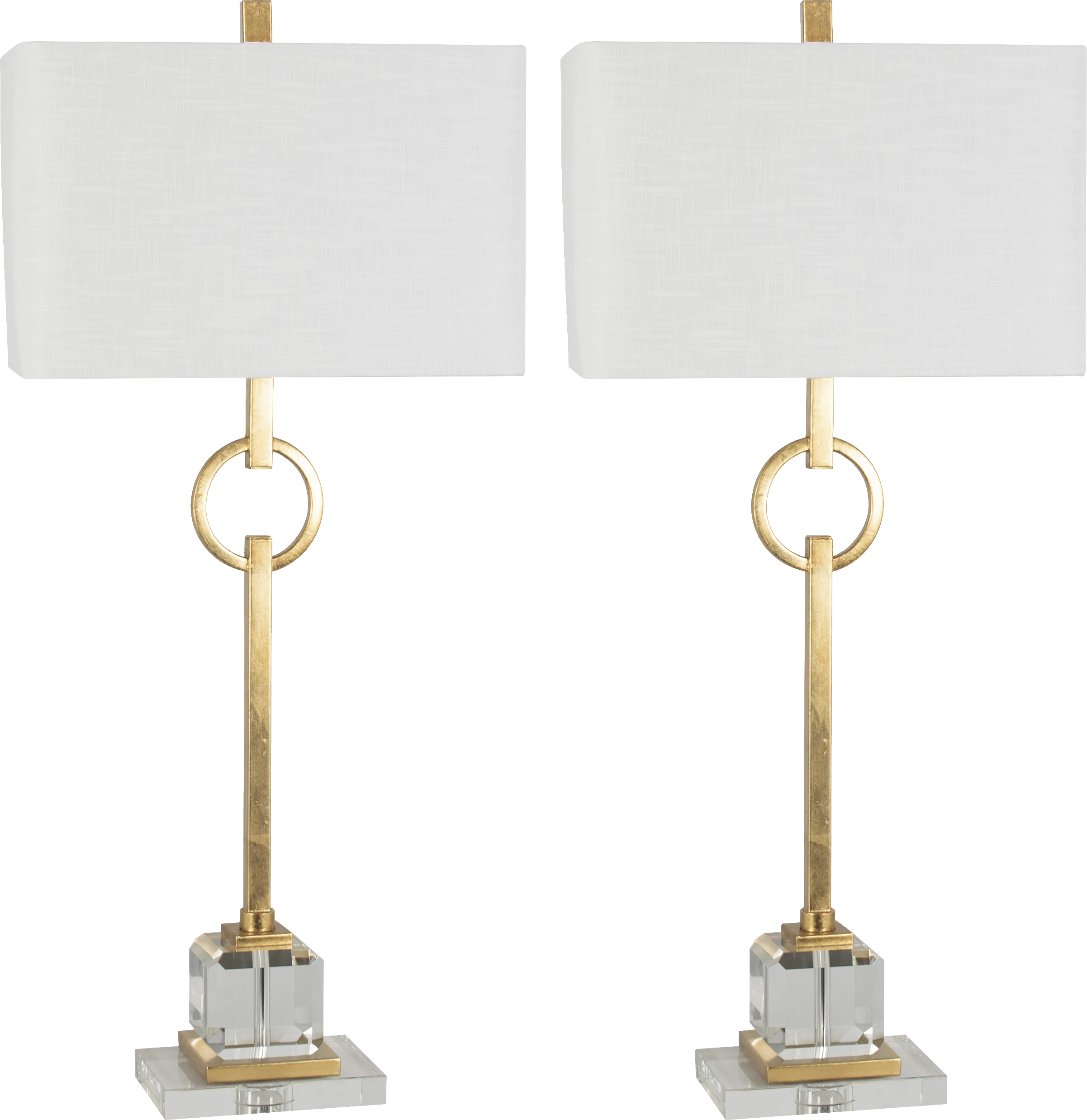Kyra Club Gold Table Lamps, Set of 2 - Thumbnail - Image 1