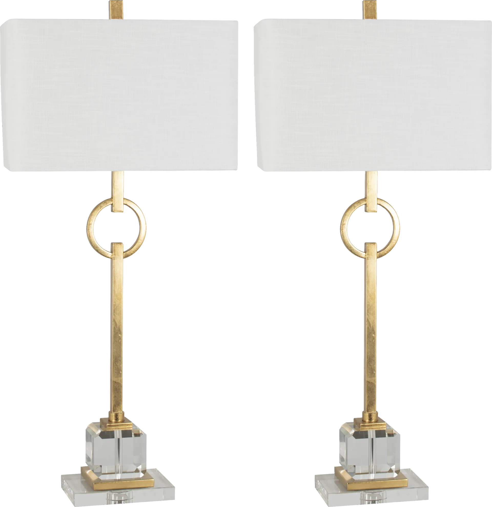 Kyra Club Gold Table Lamps, Set of 2 - Image 1