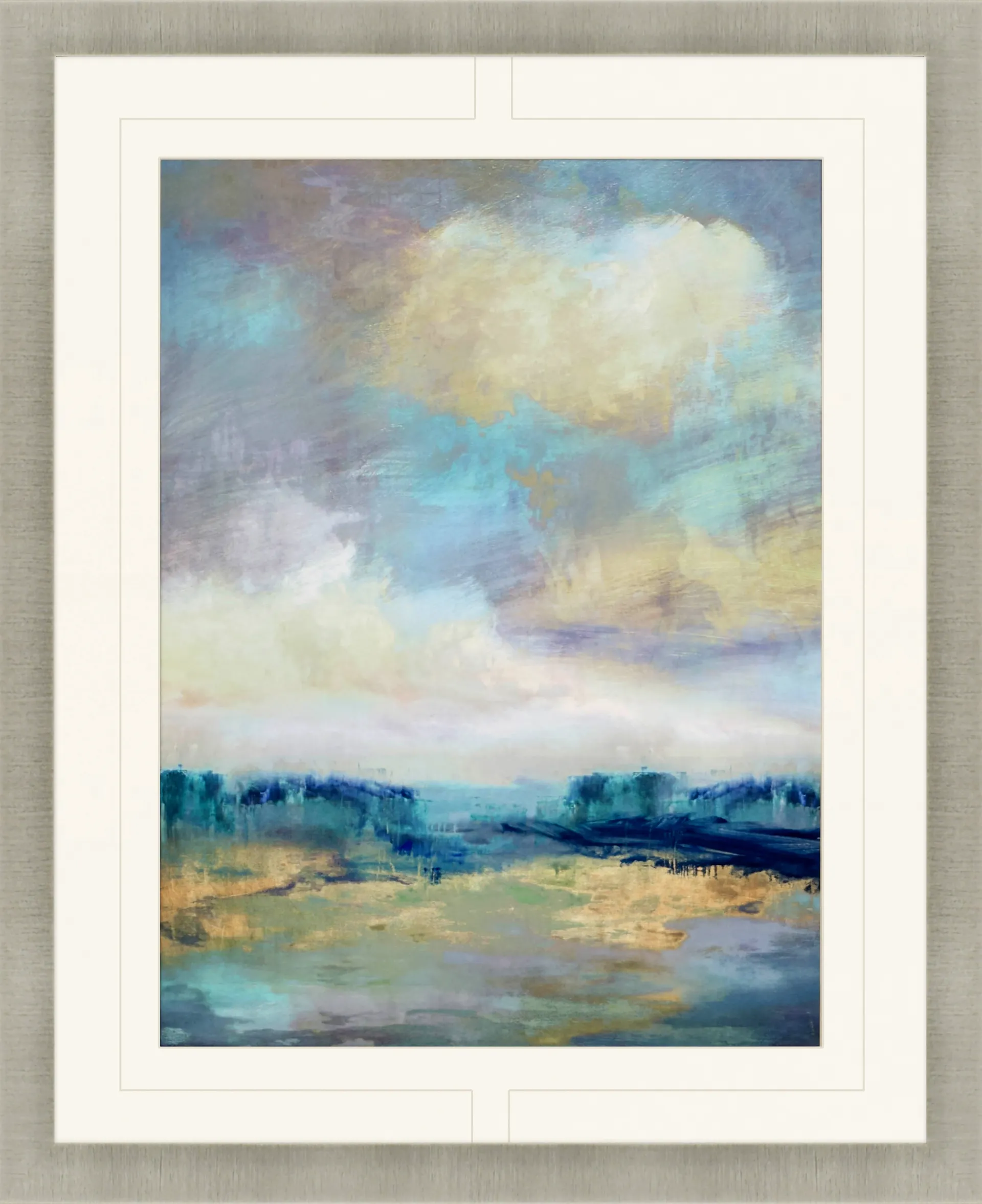 Above the Surface II Blue Artwork - Image 1