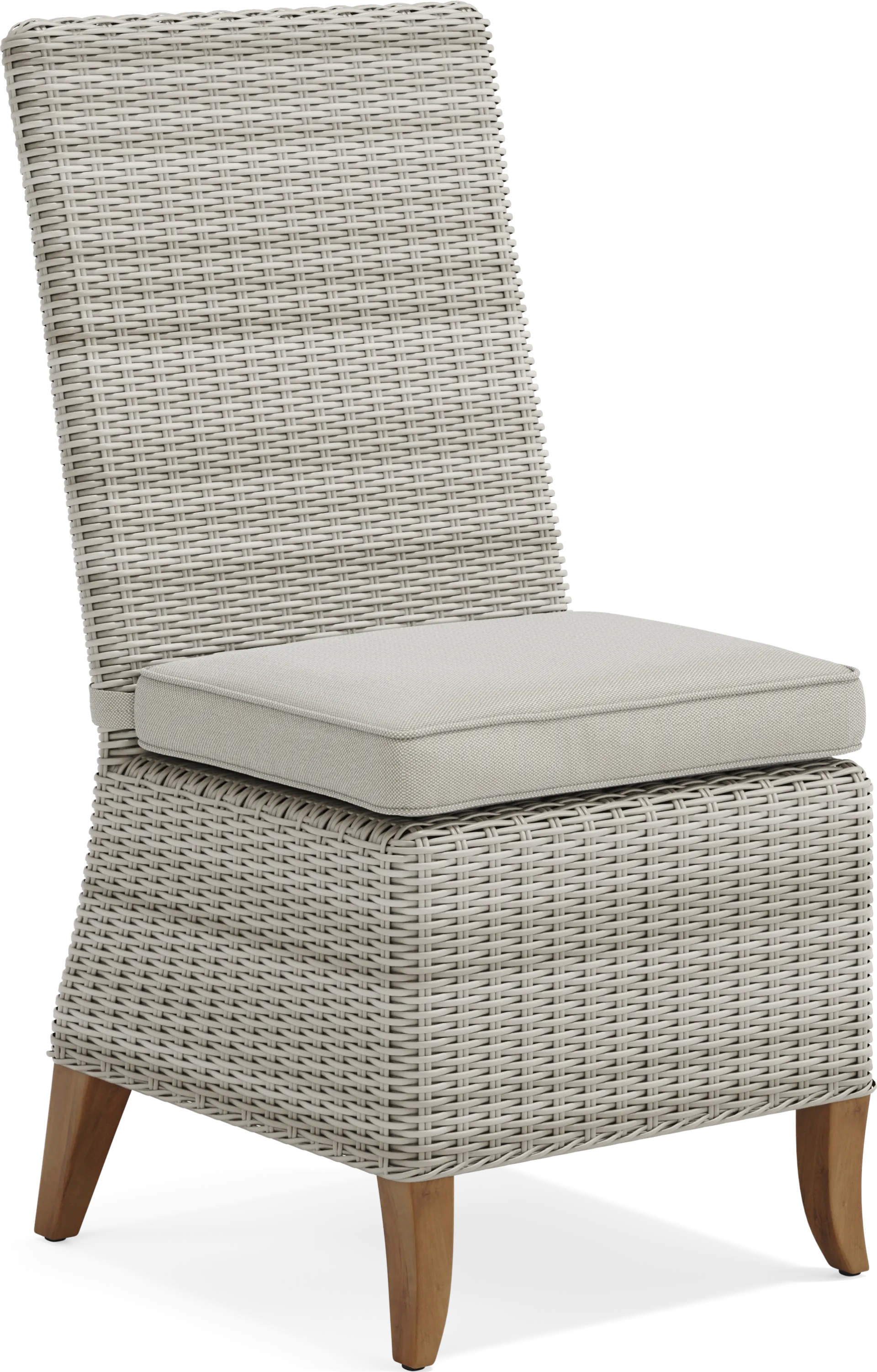 Patmos Gray Outdoor Side Chair with Linen Cushion - Image 2