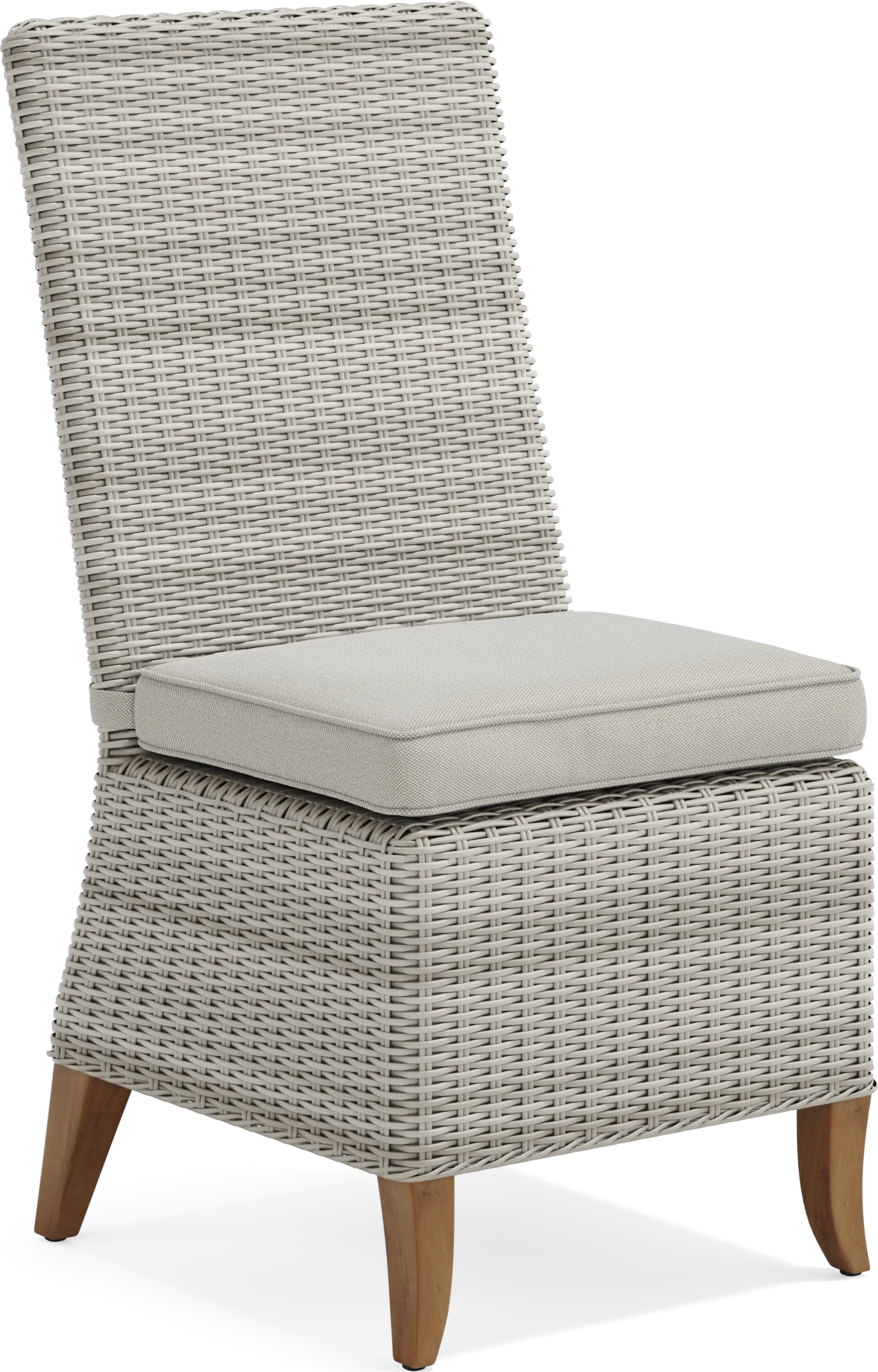Patmos Gray Outdoor Side Chair with Linen Cushion